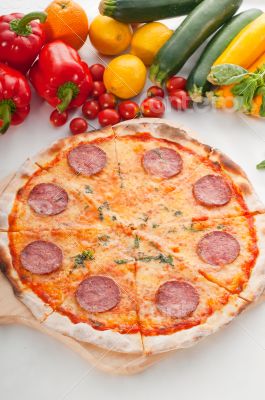 Italian original thin crust  pepperoni pizza