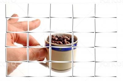coffee beans cup