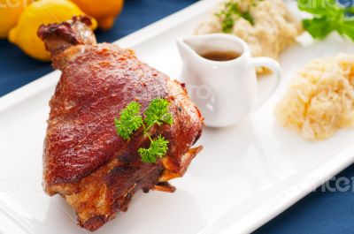 original German BBQ pork  knuckle