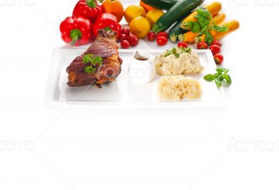 original German BBQ pork  knuckle