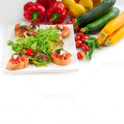 original Italian fresh bruschetta 