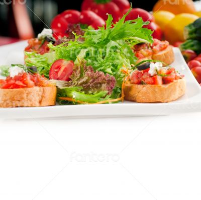 original Italian fresh bruschetta 