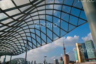 shanghai pudong view from puxi 