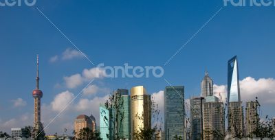 shanghai pudong view from puxi 
