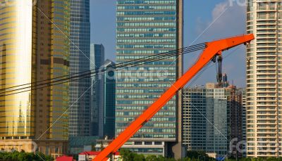 shanghai pudong view from puxi