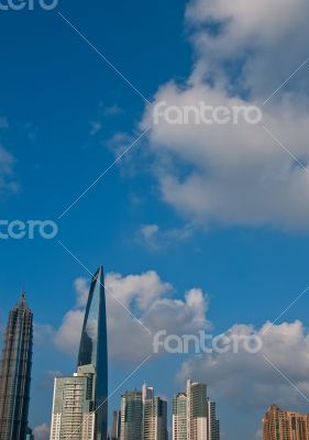 shanghai pudong view from puxi 