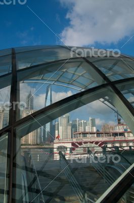 shanghai pudong view from puxi 