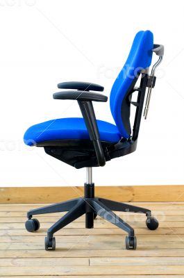 modern blue office chair