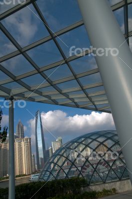 shanghai pudong view from puxi 