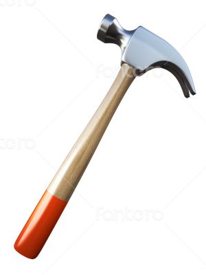 hammer on white background 3d Rendering