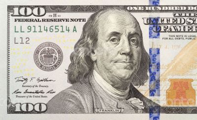 Left Half of the New One Hundred Dollar Bill