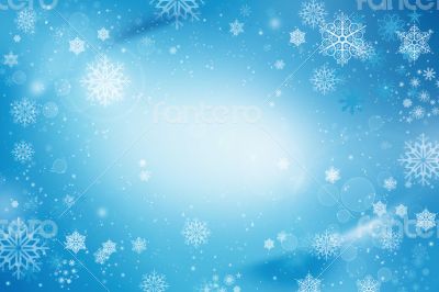 Winter holiday snow background