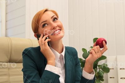 Beautiful Businesswoman Talking on The Phone