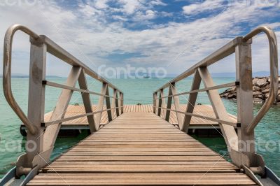 Deck on Red sea shore