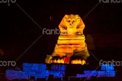 Sphinx at night