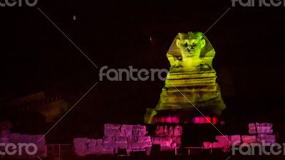 Sphinx at night