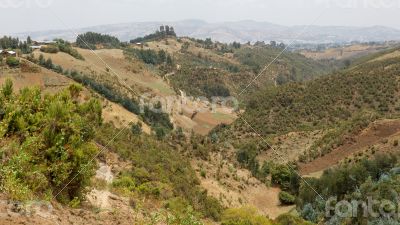 Hilly landscapes of Ethiopia