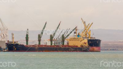 Ship on Djibouti port