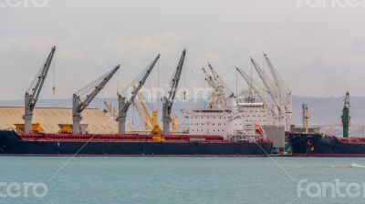 Ship on Djibouti port
