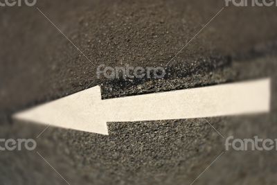 Directional Arrow on Asphalt