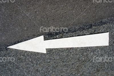 Directional Arrow on Asphalt