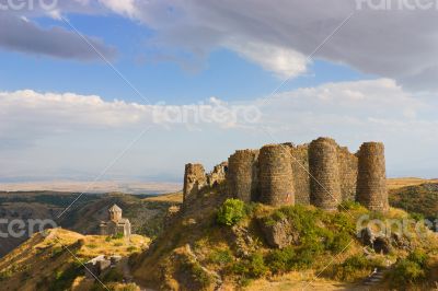 The Amberd fortress and church  in Armenia