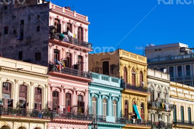Caribbean cuba historic building in Havana