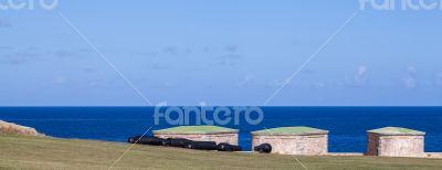 Caribbean Cuba Havana fortress with cannons Caribbean Cuba Havana fortress with cannons