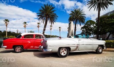 Caribbean Cuba Oldtimer on the promenade