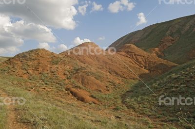 Spur of Big Bogdo mountain