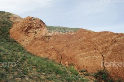 Spur of Big Bogdo mountain