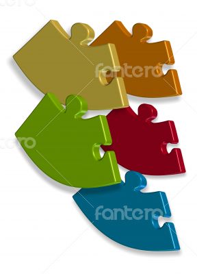 Puzzle  logo business illustration idea