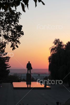 Lenins square in Pyatigorsk. Memorial Fontain of Tears