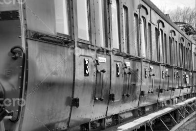 Old disused railway carriage 