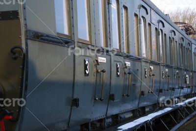 Old disused railway carriage 