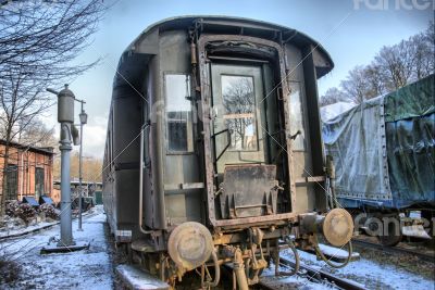 Old disused railway carriage 