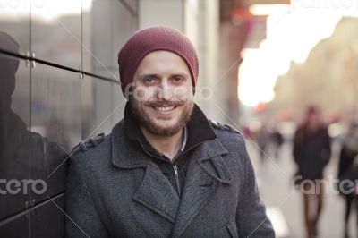 Young man smiling