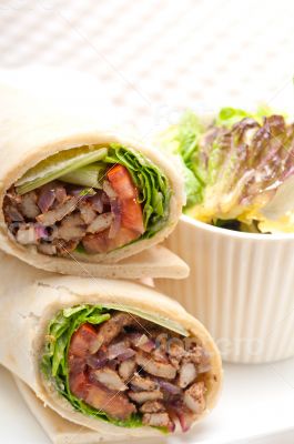 kafta shawarma chicken pita wrap roll sandwich