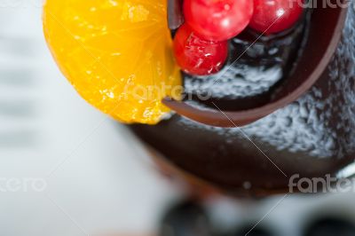 chocolate and fruit cake