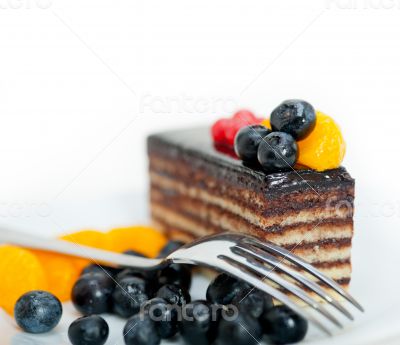chocolate and fruit cake