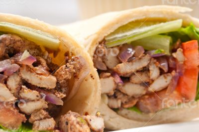 kafta shawarma chicken pita wrap roll sandwich