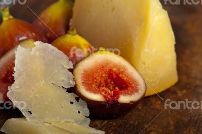 pecorino cheese and fresh figs 