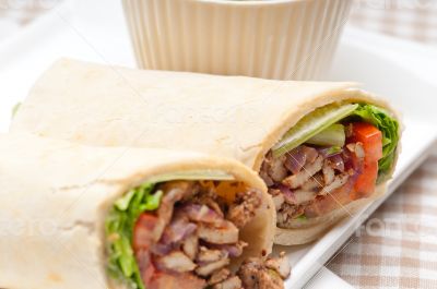 kafta shawarma chicken pita wrap roll sandwich