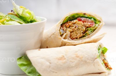 falafel pita bread roll wrap sandwich