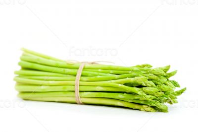 fresh asparagus over white