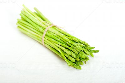 fresh asparagus over white