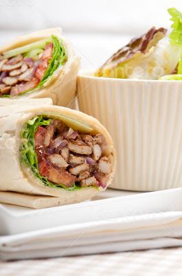 kafta shawarma chicken pita wrap roll sandwich