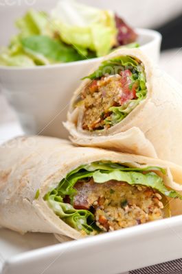 falafel pita bread roll wrap sandwich