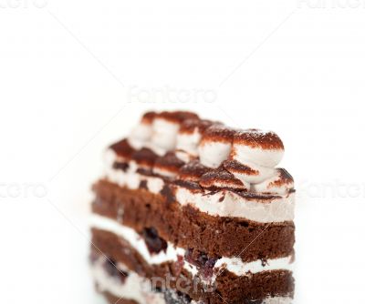 whipped cream dessert cake slice