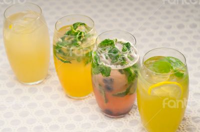 selection of fruits long drinks